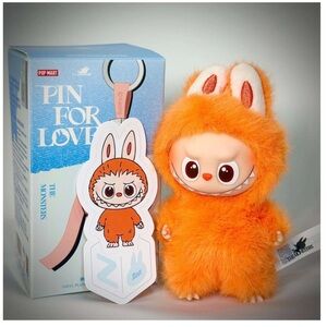 Authentic Pop Mart Orange Pin For Love (Z) Labubu 🧡